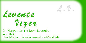 levente vizer business card